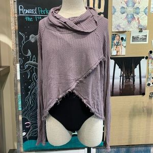 We the free cropped long sleeve turtleneck